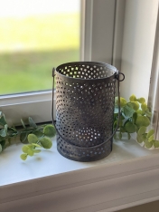 CAN LANTERN LARGE GRAY